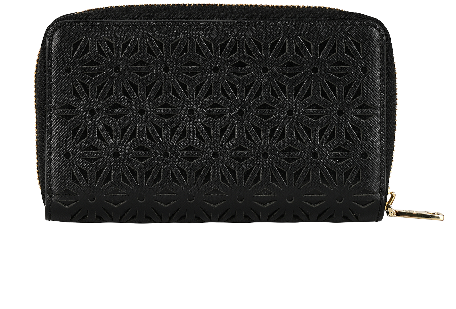 Tory Burch Robinson Floral Wallet, &pound;70, Accessories, Black, Leather, Back view